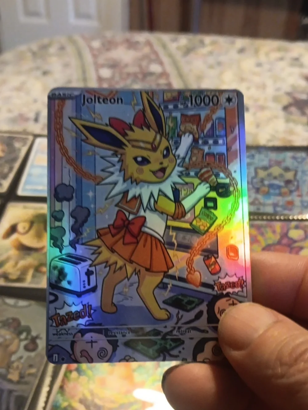 Jolteon Full Art Holographic Pokémon Card - Electric Yellow